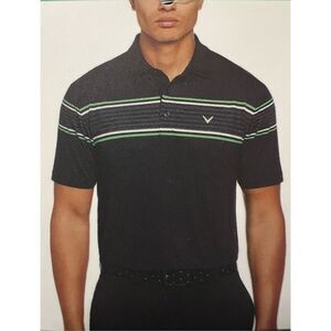 CALLAWAY Opti-Dry Men’s Golf Shirt Black Size XL NWT Stretch Polo Collar New